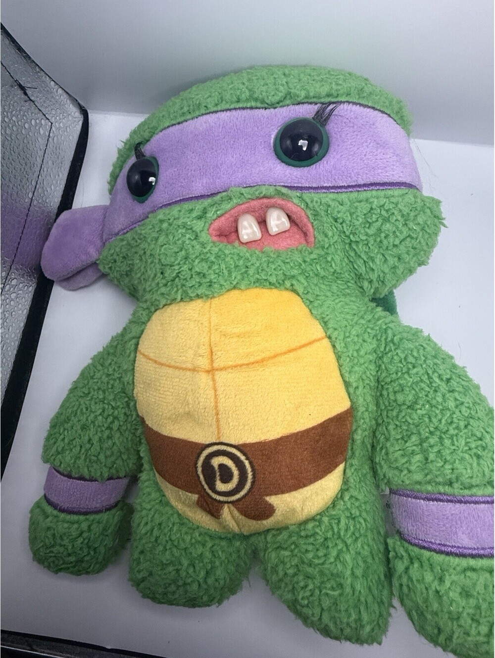 Fuggler TMNT Donatello 9" Plush Limited Edition Funny Ugly Monster Turtle Used